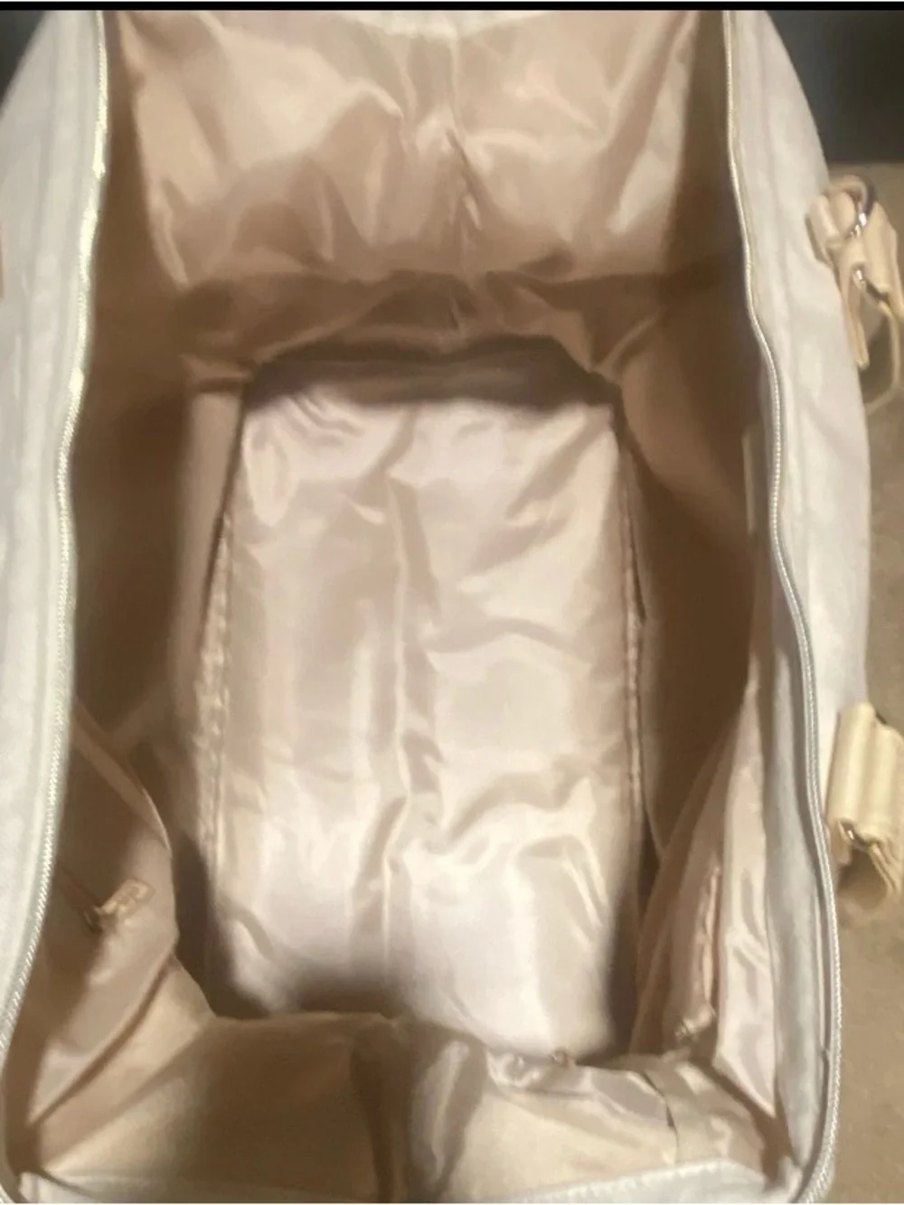 BEIS Cream and Pale Yellow Two-Tone Tote